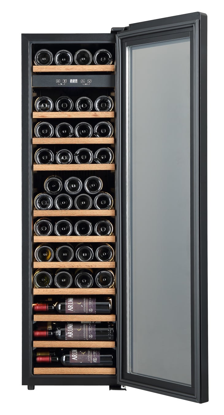 扉を開いたサンドブラックのフォルスタージャパンFJE-114GSL(SB)